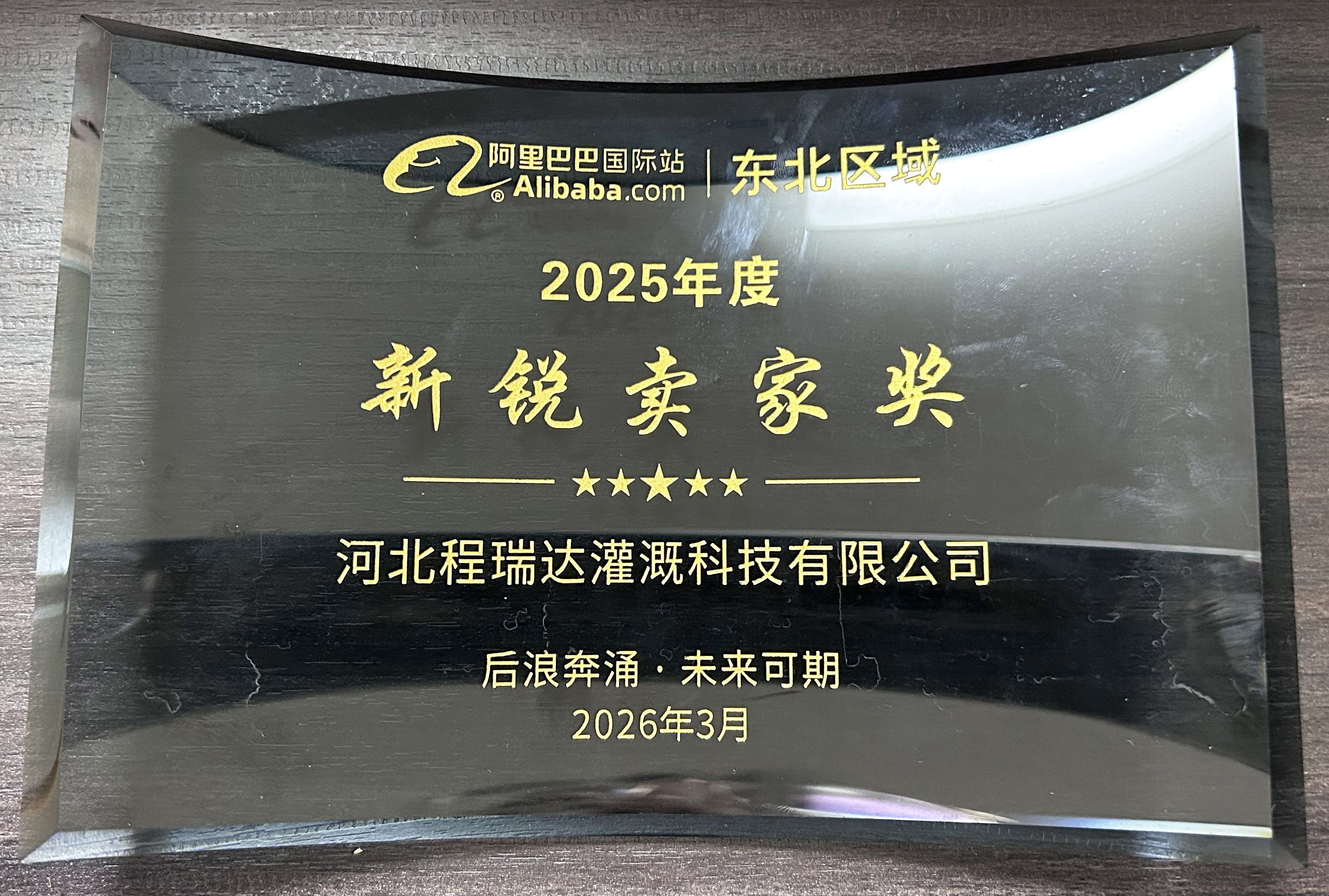 吉林市程瑞达灌溉 | 荣获阿里国际站新锐卖家奖